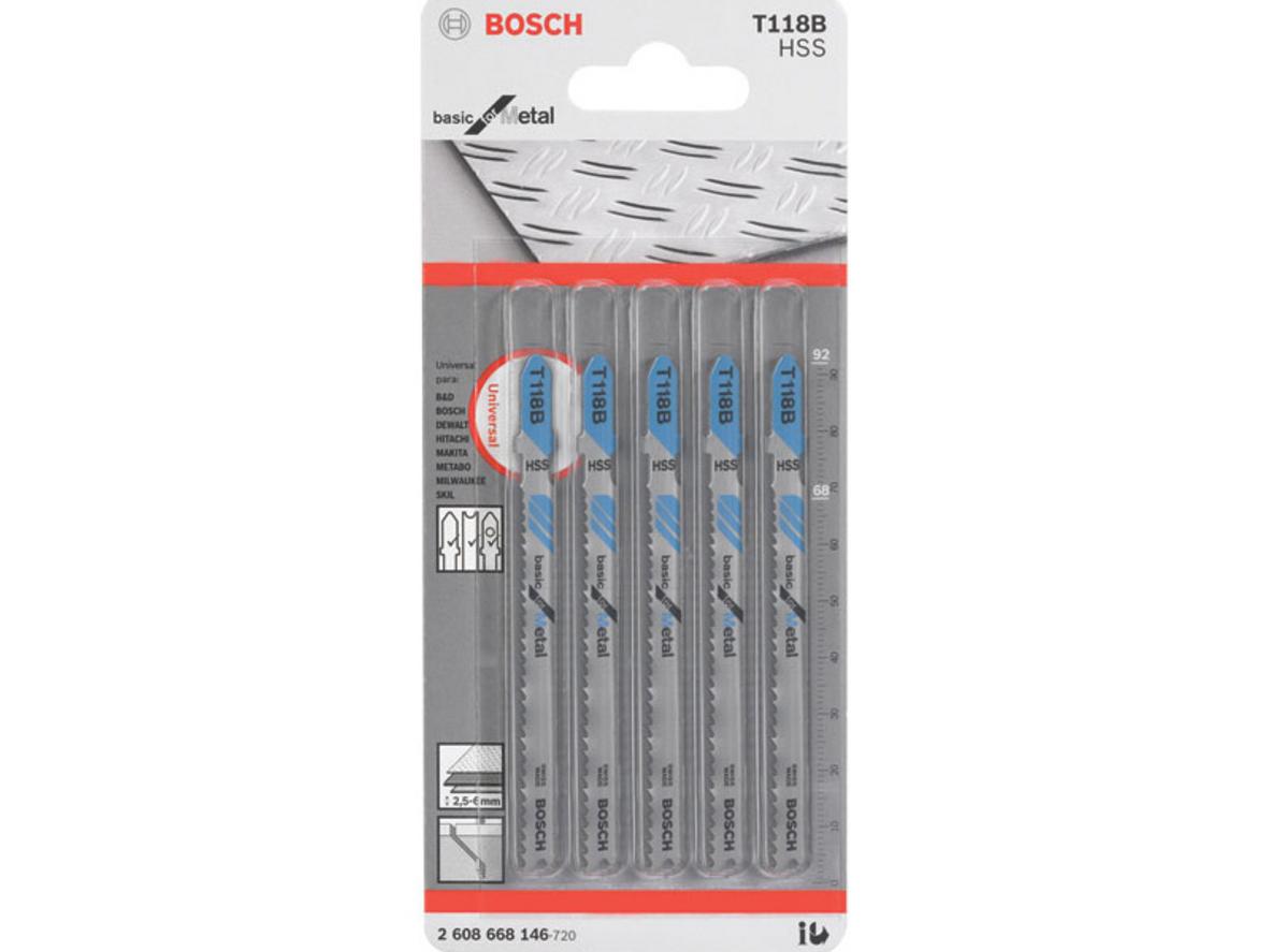 Bộ lưỡi cưa sắt 5 cây Bosch T118B