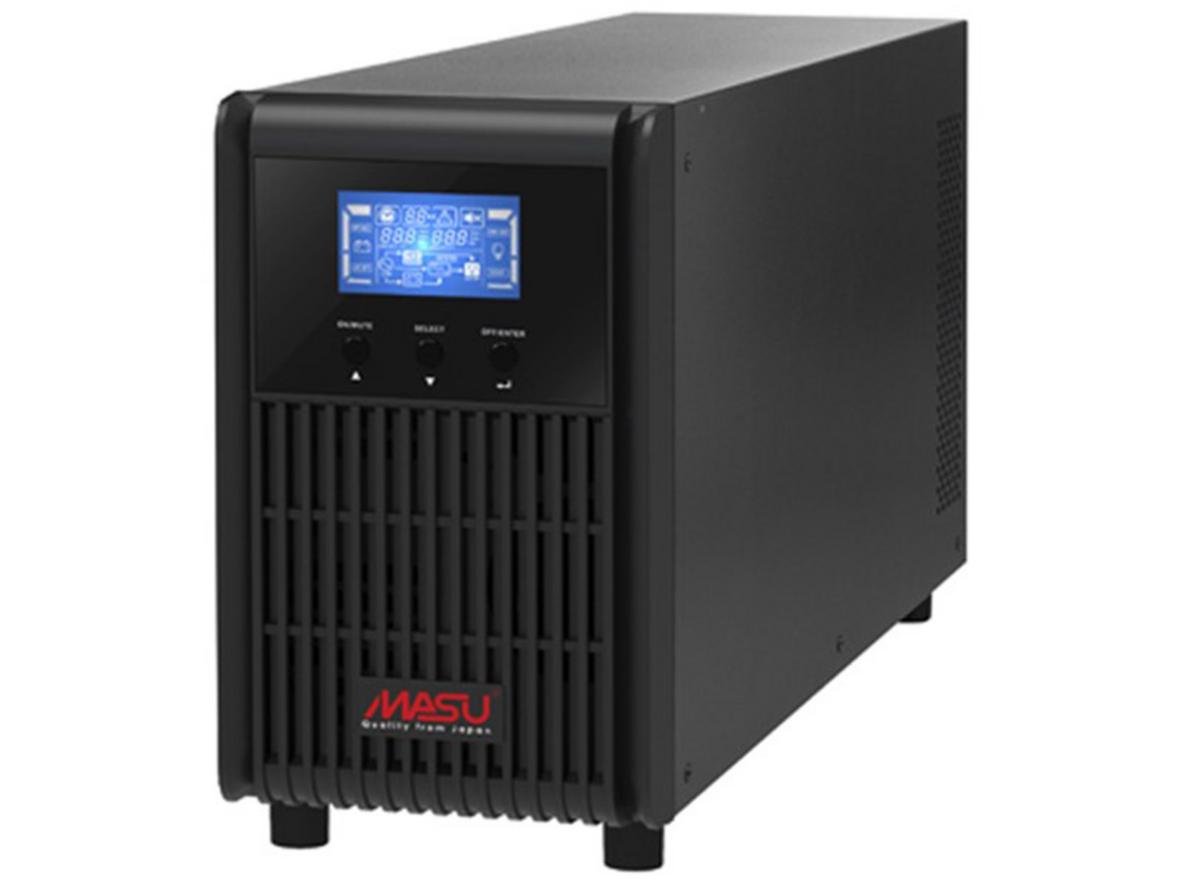 Masu MS 2K LCD - UPS online 2kVA với LCD hiển thị rõ trạng thái vận hành.