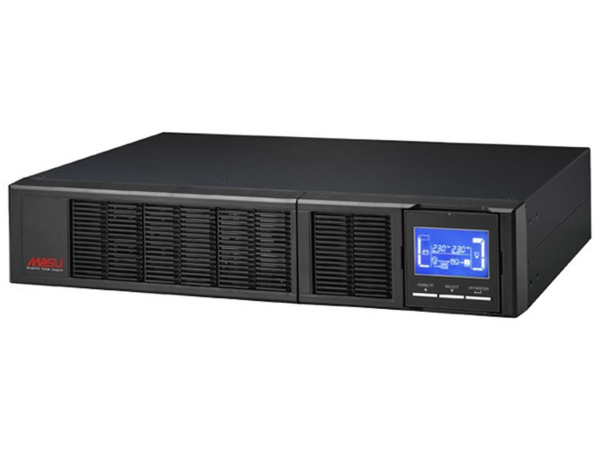 Bộ lưu điện Online Rack Masu MS 1KR LCD 1000VA/900W, thiết kế rack gọn cho tủ kỹ thuật.