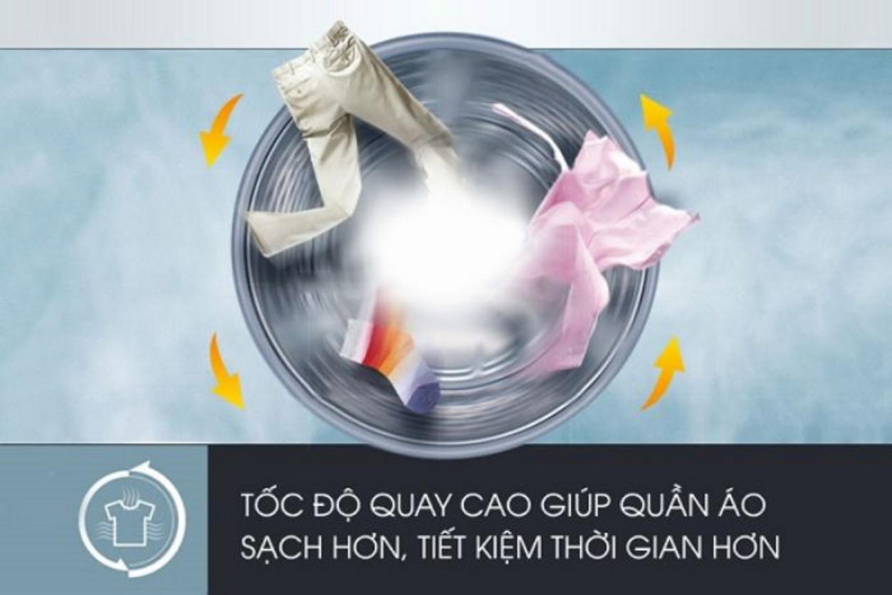 EcoSilence Drive giúp máy vận hành êm, phù hợp không gian sống hiện đại.