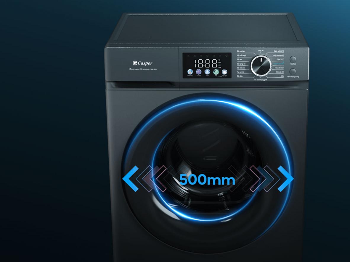 Động cơ Inverter BLDC hỗ trợ máy chạy êm và tiết kiệm điện hơn.