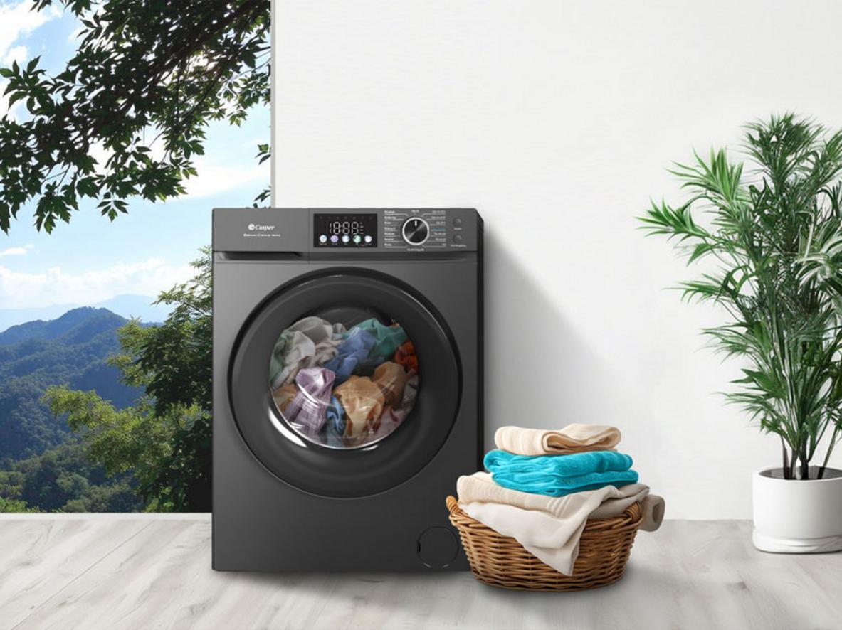 Lồng giặt thép không gỉ và 1200 vòng/phút giúp vắt khô tốt hơn.