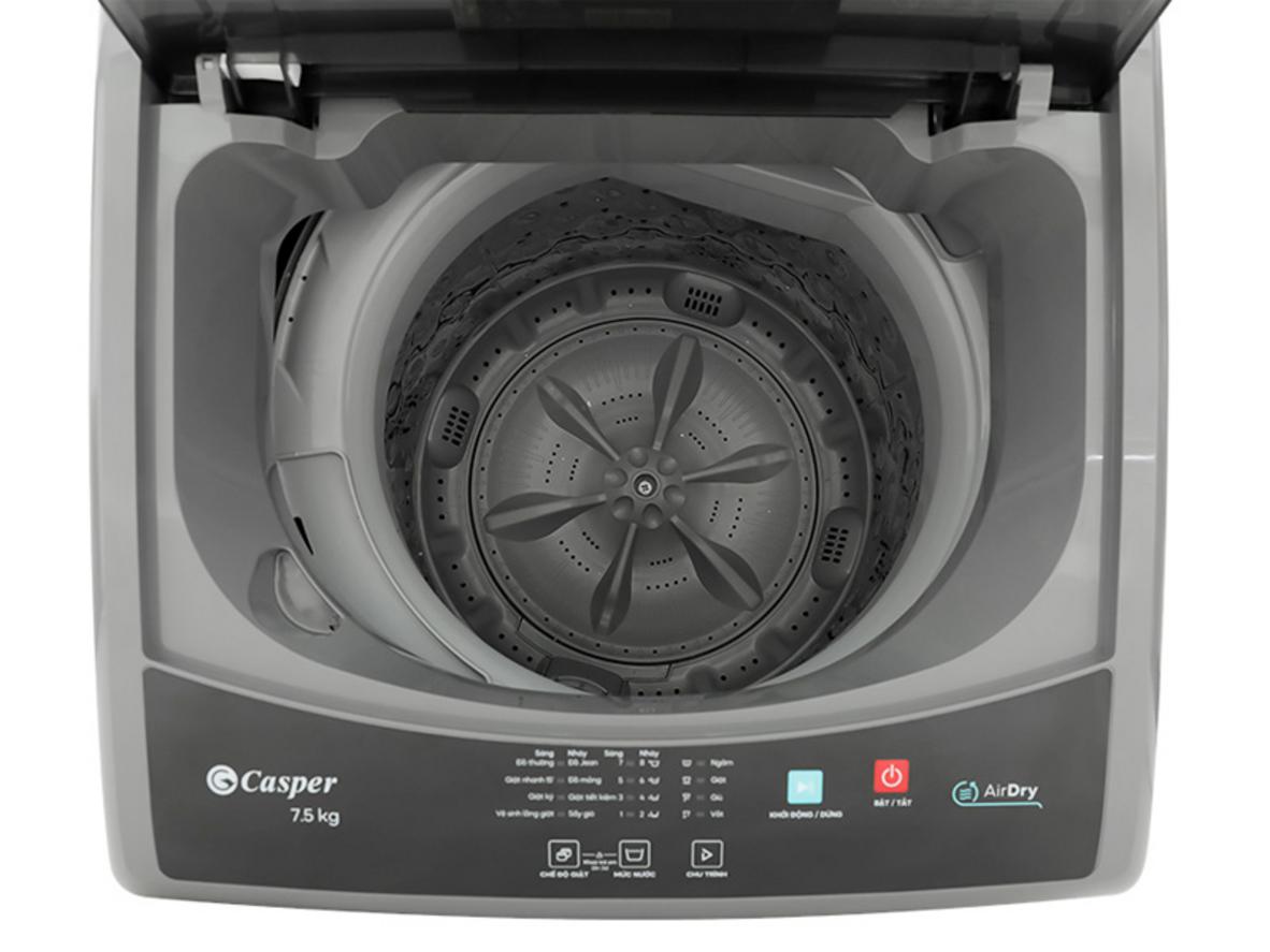 Dung lượng 7.5kg rất hợp cho gia đình 2–3 người.