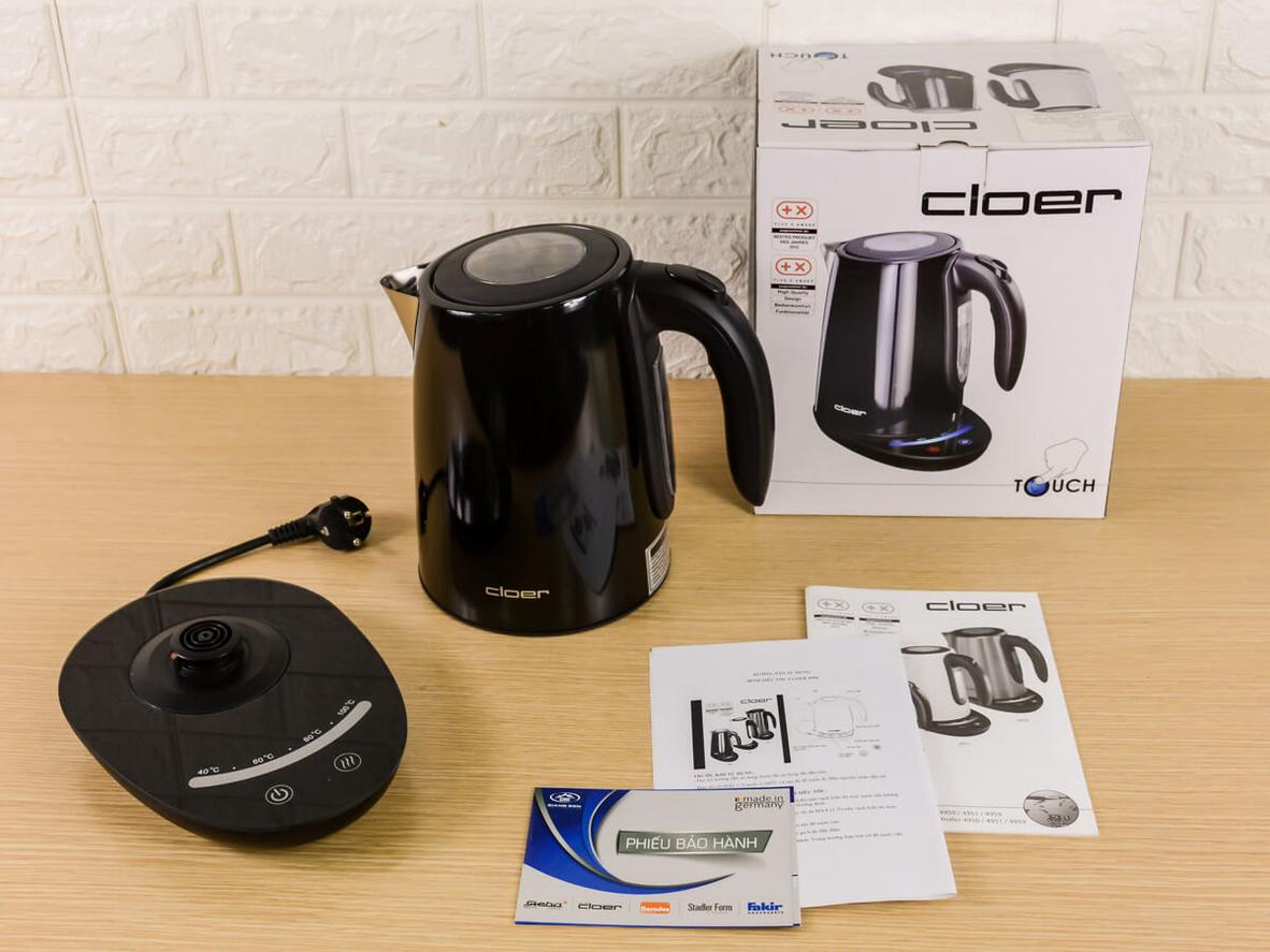 Công suất lớn giúp Cloer 4950 đun nước nhanh, phù hợp nhịp sinh hoạt bận rộn.