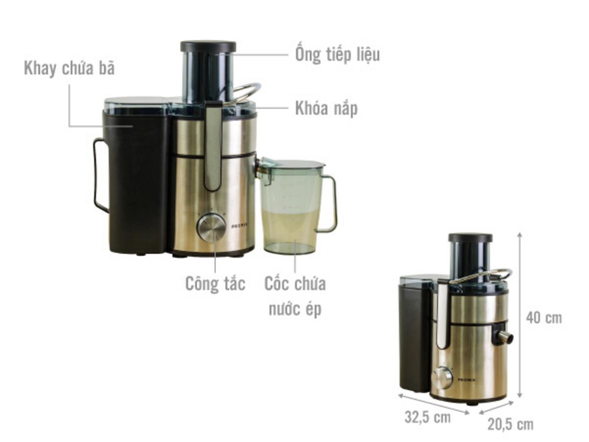 Công suất 1000W và tốc độ quay 23.500 vòng/phút giúp ép nhanh, mạnh, tiết kiệm thời gian.