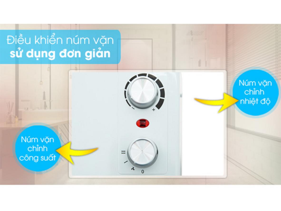 2 mức nhiệt giúp điều chỉnh độ ấm linh hoạt theo nhu cầu.