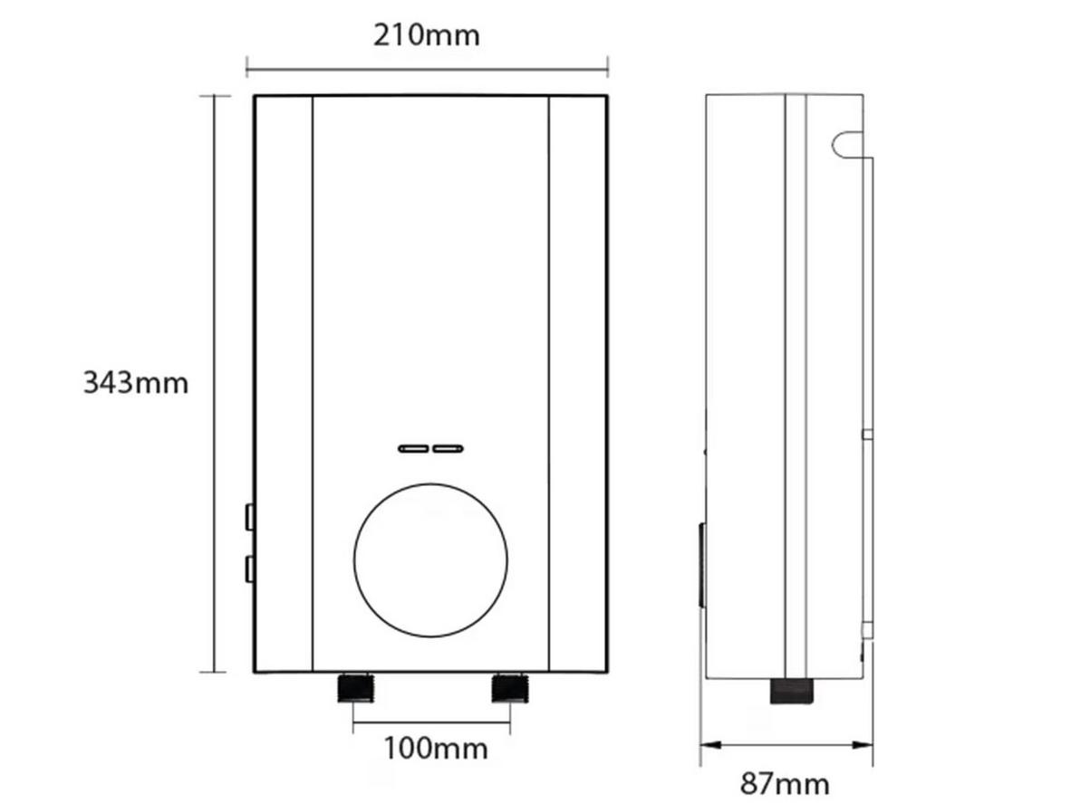 Công suất 4.500W giúp làm nóng nước gần như tức thì.