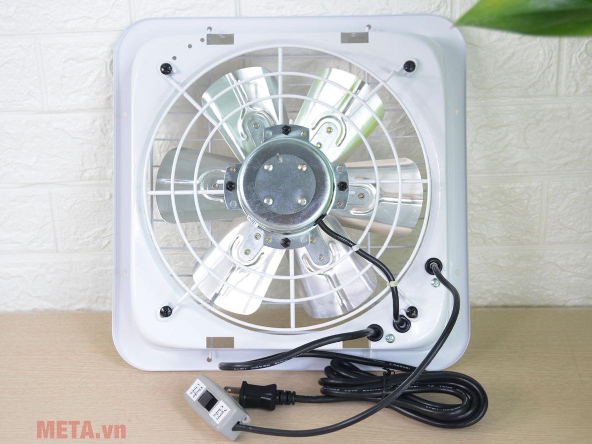 Cơ chế hút-thổi 2 chiều giúp Dasin KVF-1025 linh hoạt cho nhiều nhu cầu thông gió.