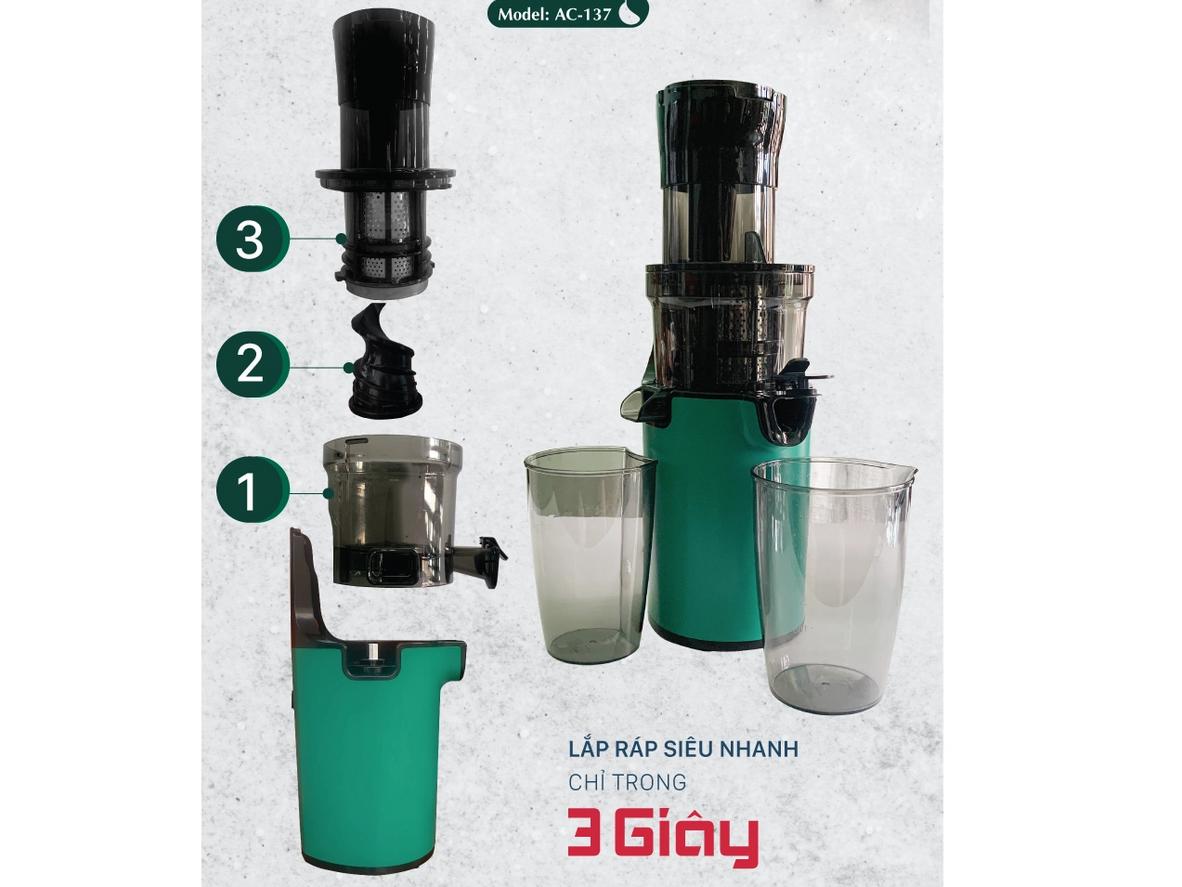 Thiết kế dễ tháo lắp và vệ sinh nhanh