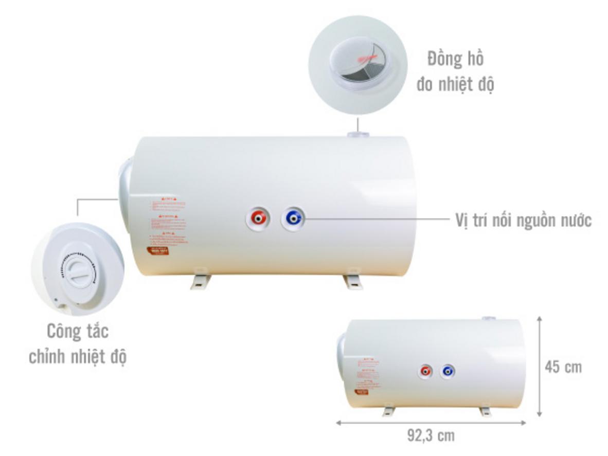 Dung tích 100 lít phù hợp gia đình đông người