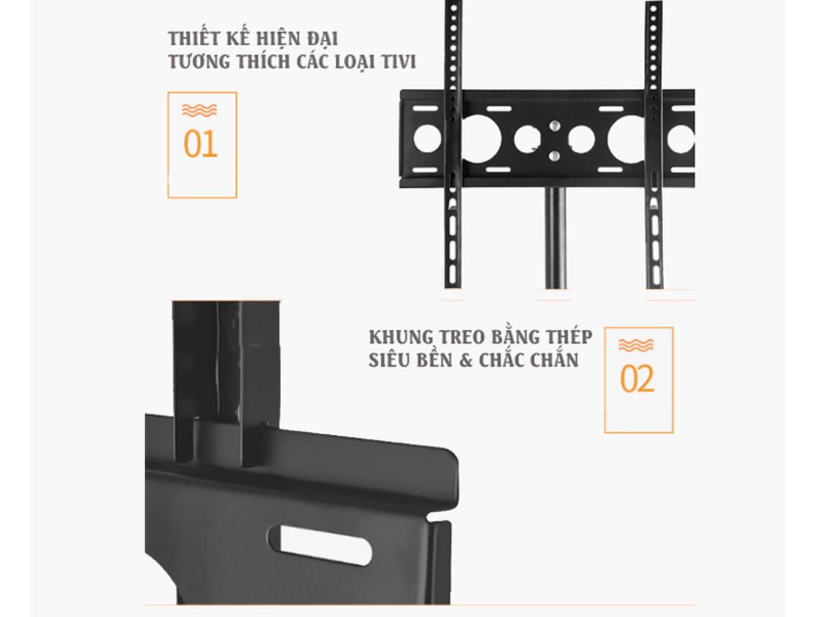 Thông số kỹ thuật nổi bật của giá treo tivi 3 chân đứng E1200.