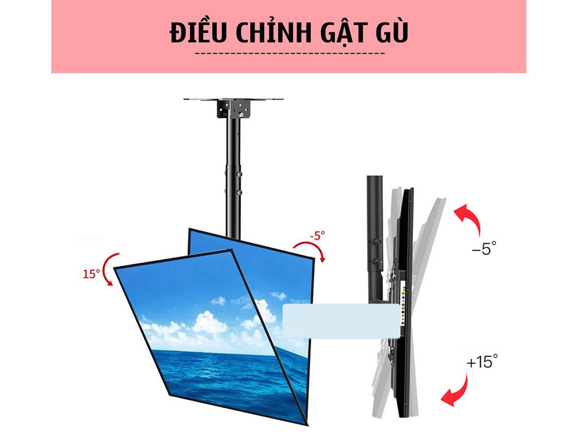 Điều chỉnh chiều cao linh hoạt 717mm - 1.584mm cho nhiều không gian.