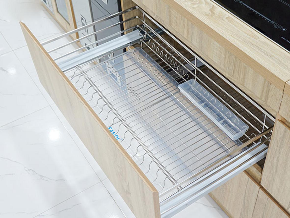 Inox SUS304 bền đẹp, phù hợp môi trường bếp ẩm.