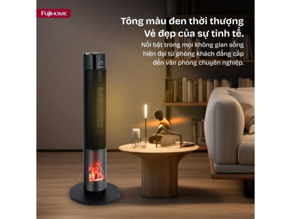 PTC Ceramic 2000W giúp FH1950 làm ấm nhanh và ổn định cho phòng kín.