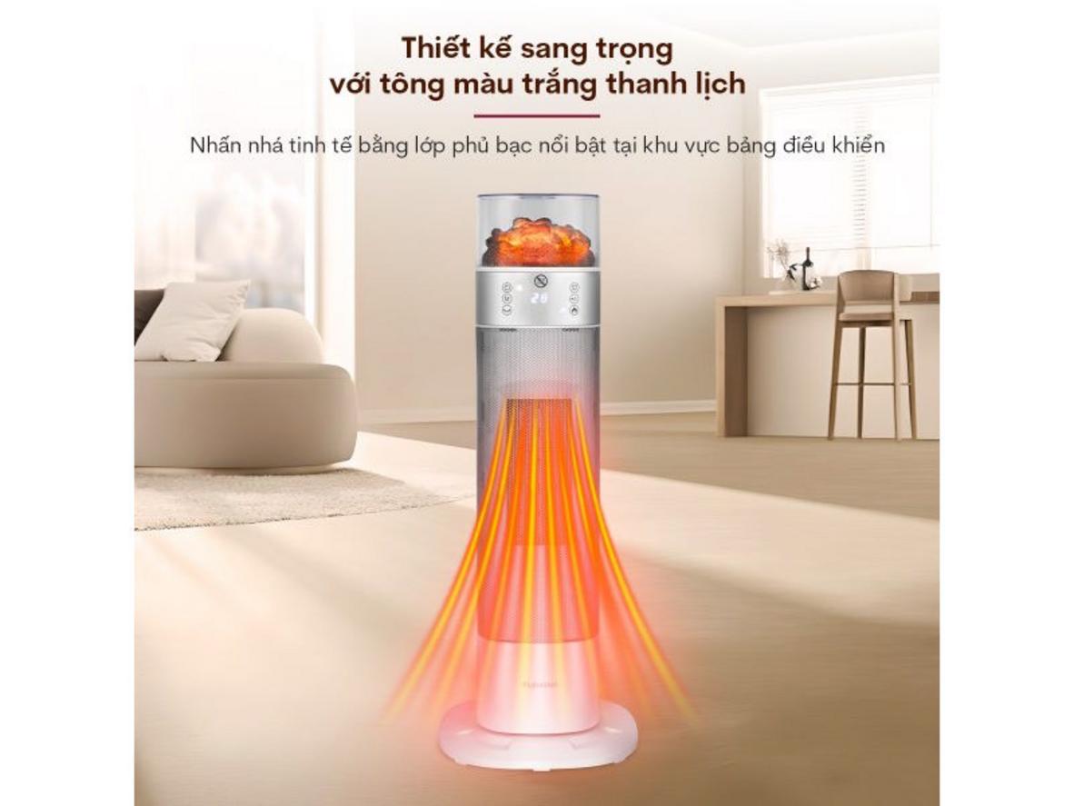 Tự ngắt khi quá nhiệt và nghiêng đổ giúp tăng an toàn.