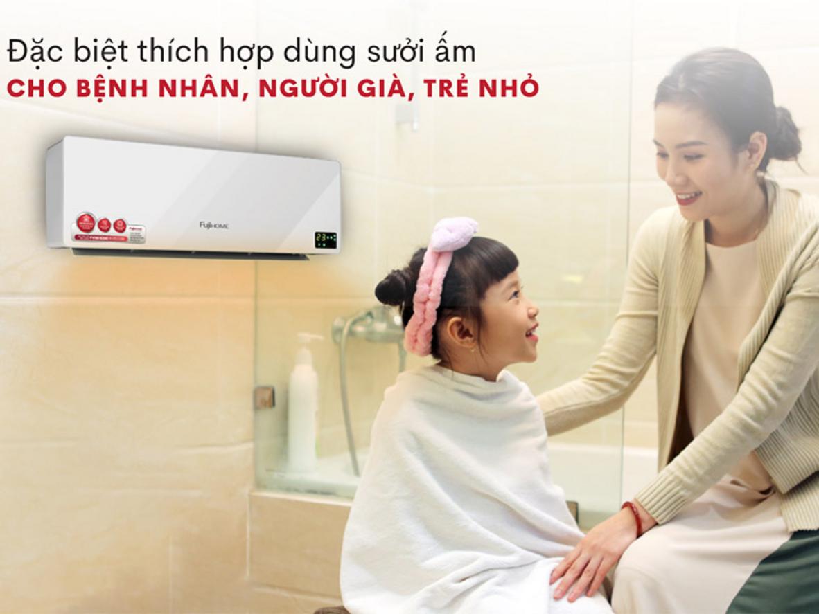 2 mức công suất giúp tùy chỉnh độ ấm linh hoạt theo nhu cầu.