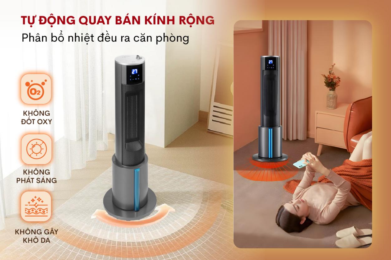 Độ ồn thấp và cơ chế tự ngắt tăng độ an tâm khi dùng.