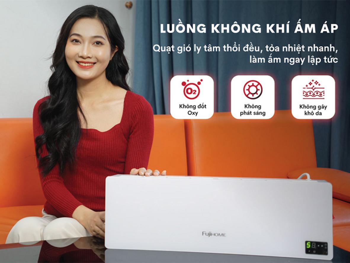 Công nghệ PTC Ceramic giúp máy làm ấm nhanh và ổn định.