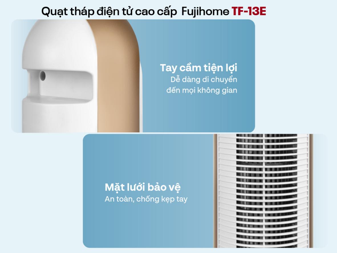 Công suất 40W và độ ồn 38 dB tạo cảm giác làm mát êm, dễ chịu.