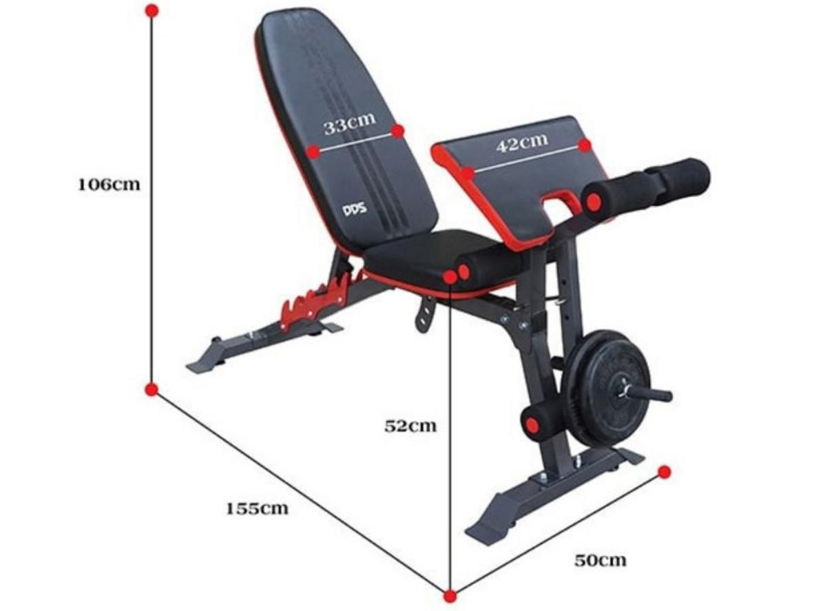 Ghế tập Gym đa năng DDS-1205 phù hợp cho góc tập tại nhà gọn diện tích.