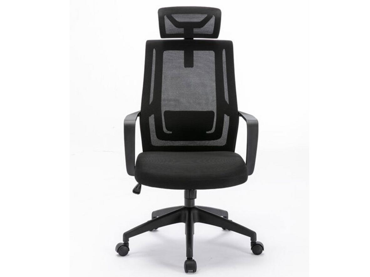 Ghế văn phòng Warrior WOC102 Black với thiết kế gọn, tông đen hiện đại.