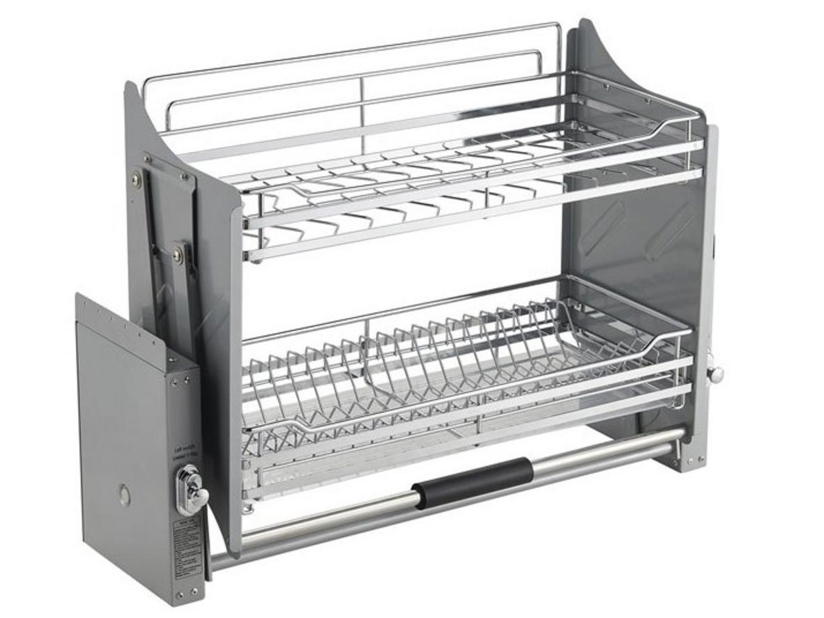 Giá bát đĩa nâng hạ nan dẹt FAD.800 cho tủ bếp trên 800 mm.