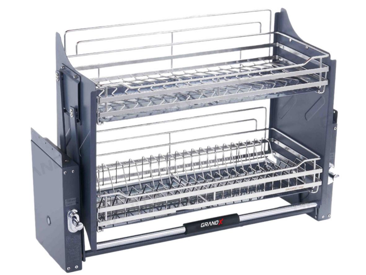 Giá bát nâng hạ nan dẹt khung inox 304 GrandX XL.60S2