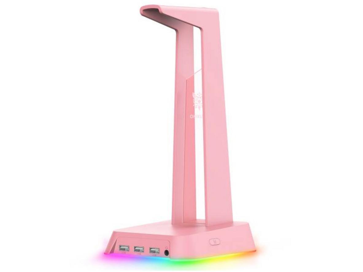 Onikuma ST2 giúp treo tai nghe gọn gàng và tạo điểm nhấn RGB cho bàn máy tính.