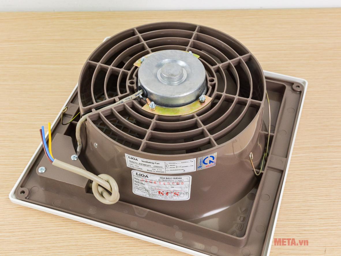 Gối đỡ vòng bi kín giúp quạt thông gió Lioa EVF20CUT1 bền hơn và giảm bảo dưỡng.