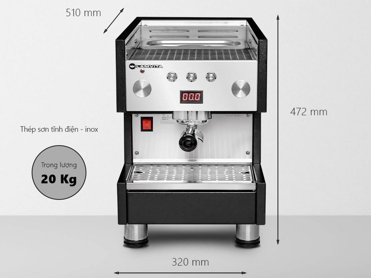 Group head bằng đồng thau hỗ trợ giữ nhiệt ổn định khi pha espresso.