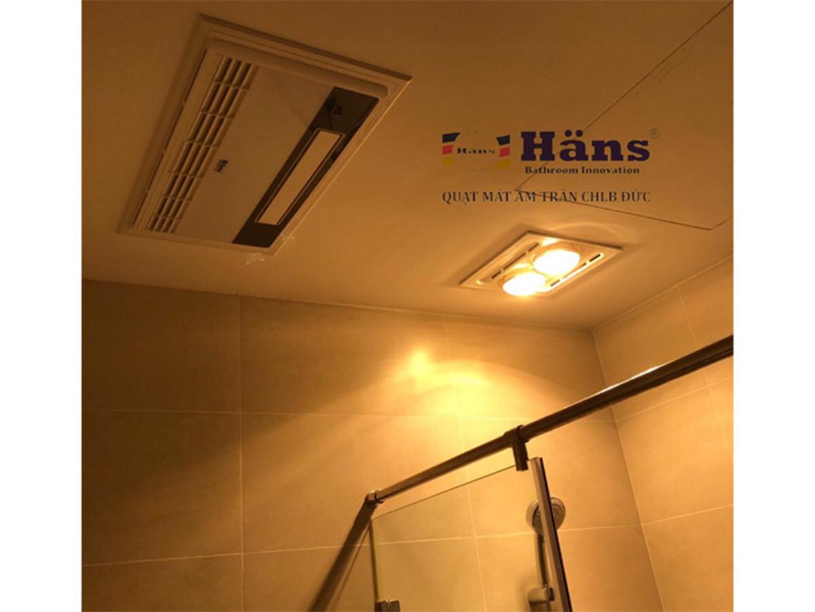Thiết kế âm trần giúp không gian sạch đẹp, không chiếm diện tích.