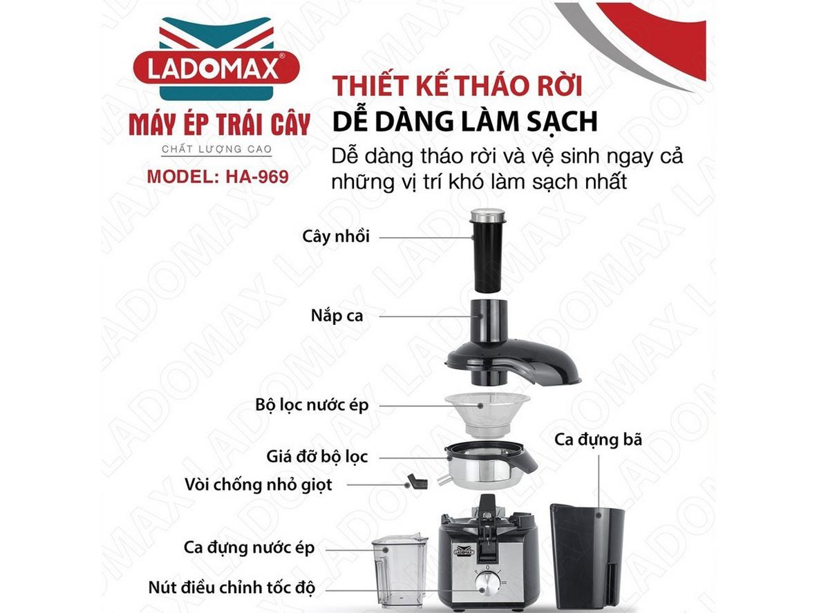 Họng 80mm giúp giảm sơ chế, ép nhanh hơn.