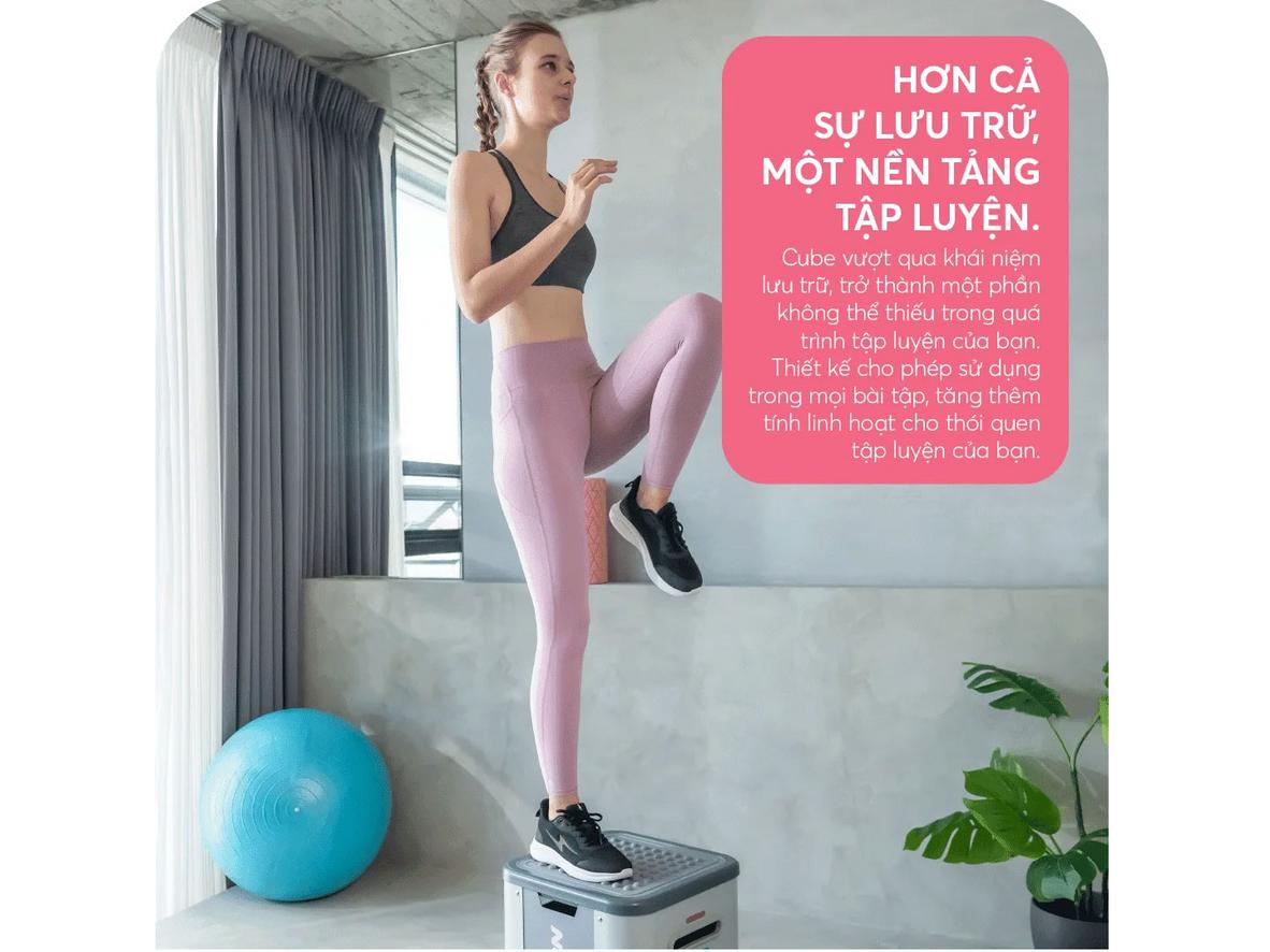 Thiết kế 6-trong-1 giúp bộ hộp tạ Horizon Cube thay thế nhiều dụng cụ tập riêng lẻ.