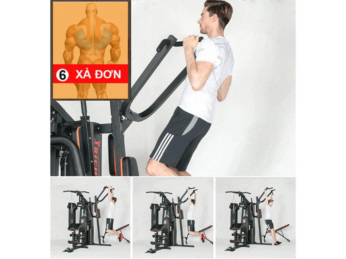 76kg tạ đi kèm giúp HQ-808I đáp ứng nhiều mức độ luyện tập.