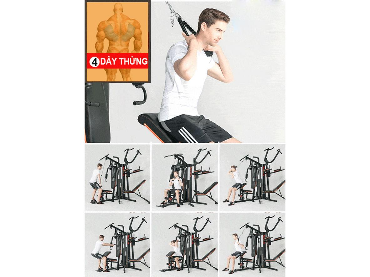 Tải trọng tối đa 245kg giúp HQ-808I vận hành ổn định khi tập nặng.