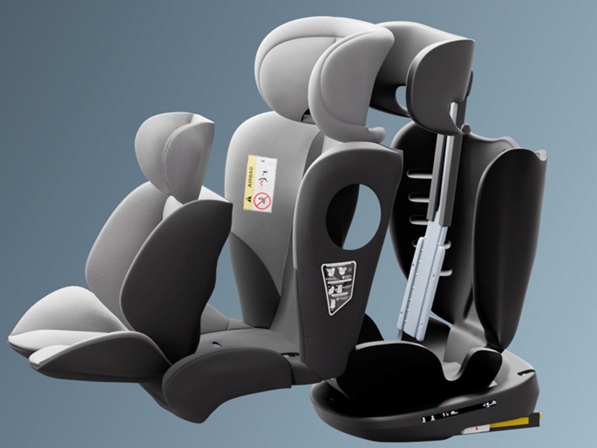 ISOFIX + Top Tether giúp ghế cố định chắc chắn hơn.