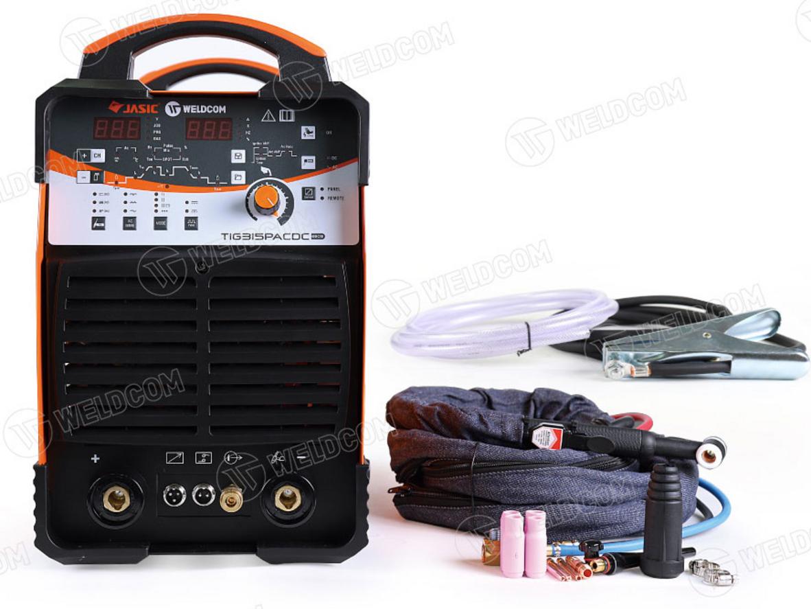 TIG AC/DC giúp máy làm việc tốt trên nhôm, inox và thép carbon.