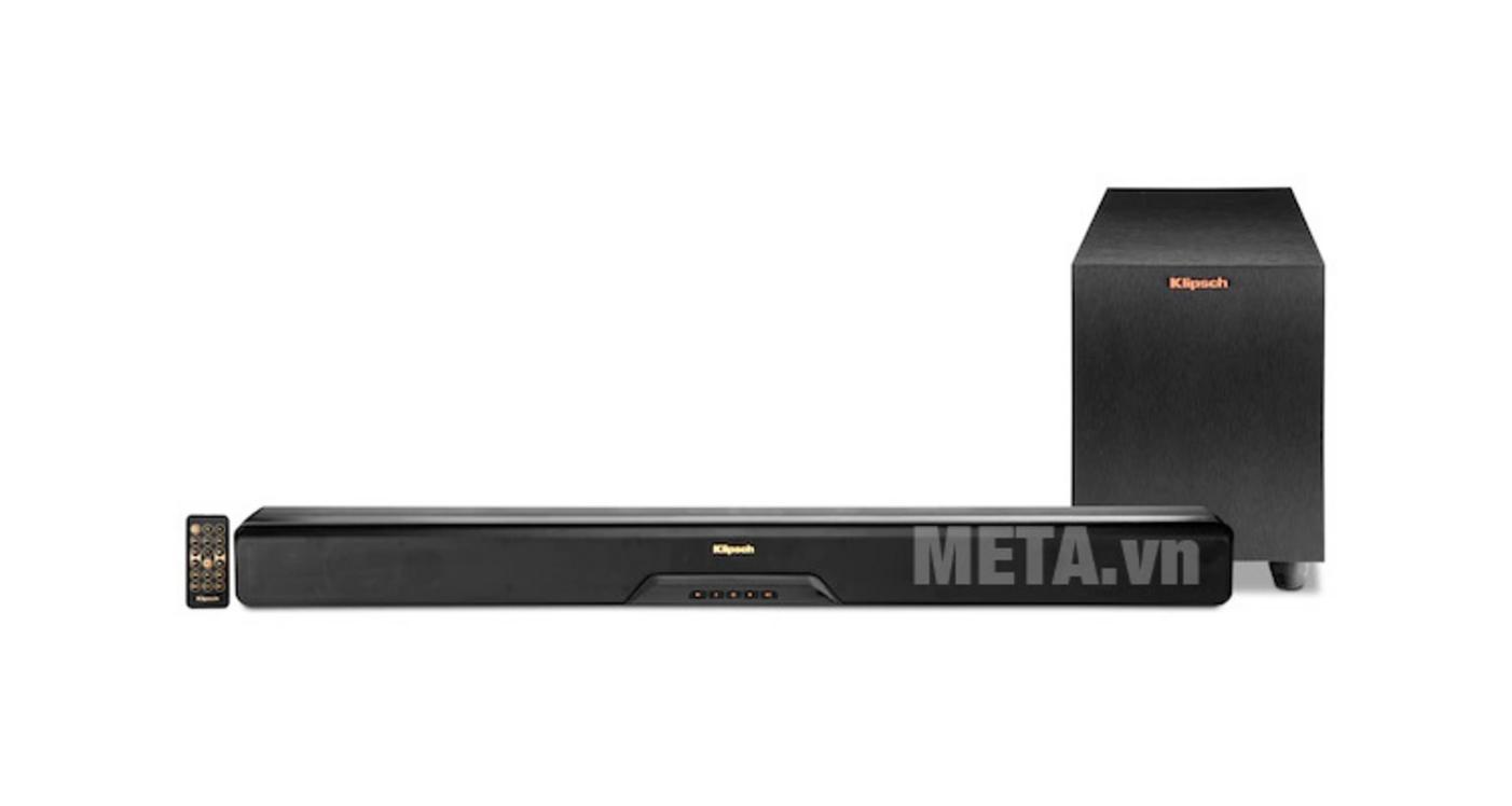 Subwoofer không dây 2.4 GHz giúp Klipsch RSB-6 dễ bố trí trong phòng nhỏ.