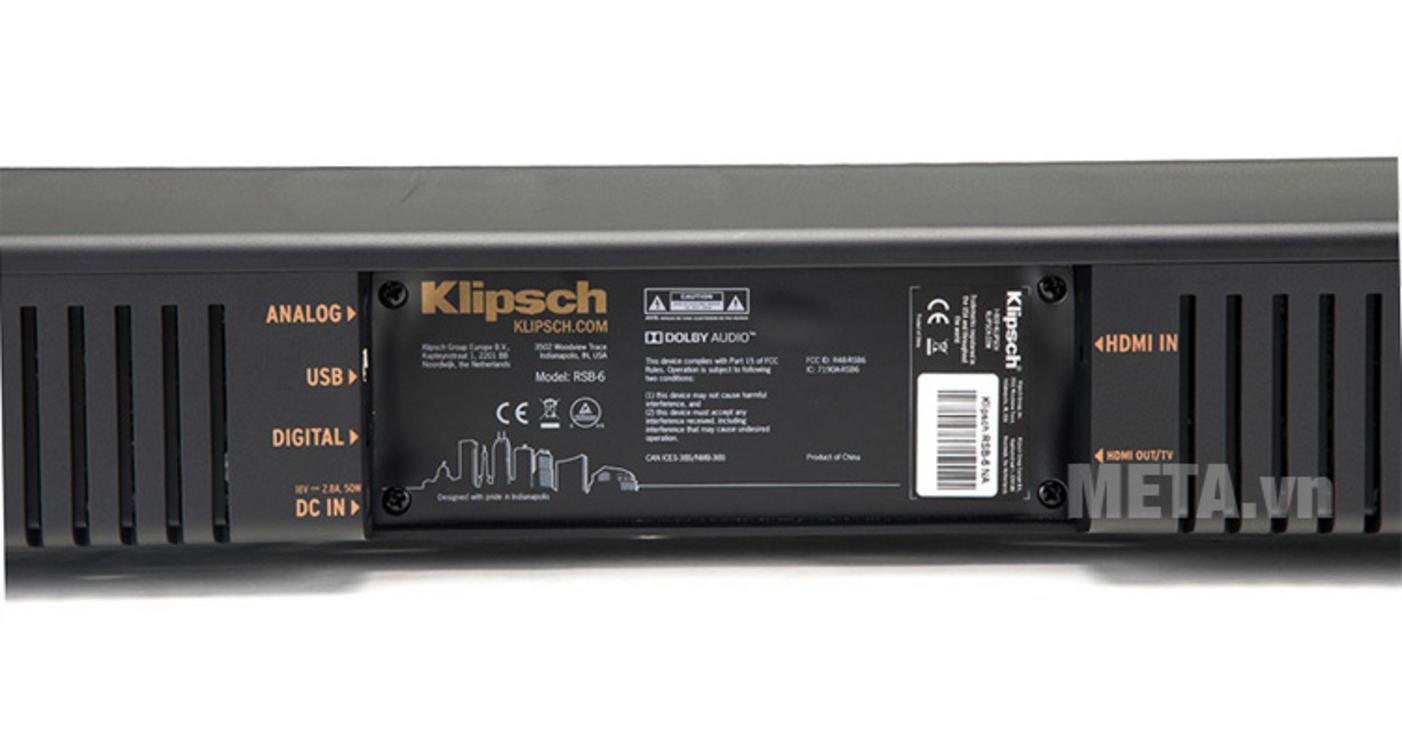 Thông số 60W và 30Hz–15kHz của Klipsch RSB-6 cho nhu cầu nghe xem tại gia.