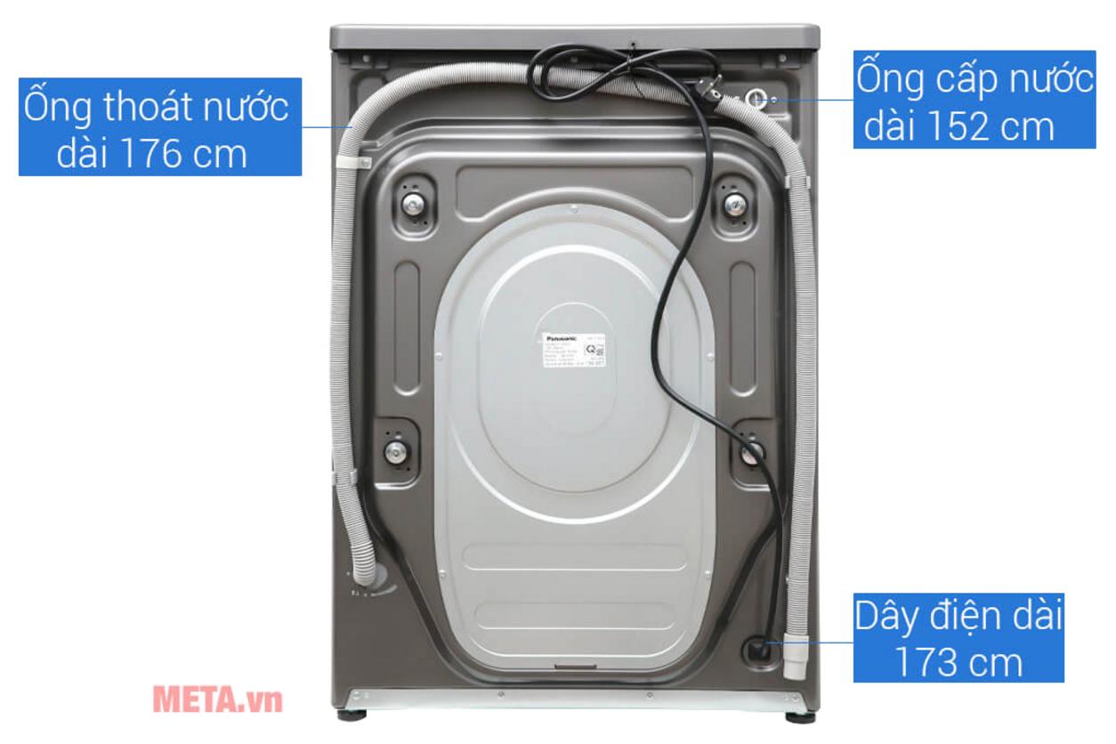 Lồng giặt thép không gỉ và vỏ kim loại tăng độ bền sử dụng.
