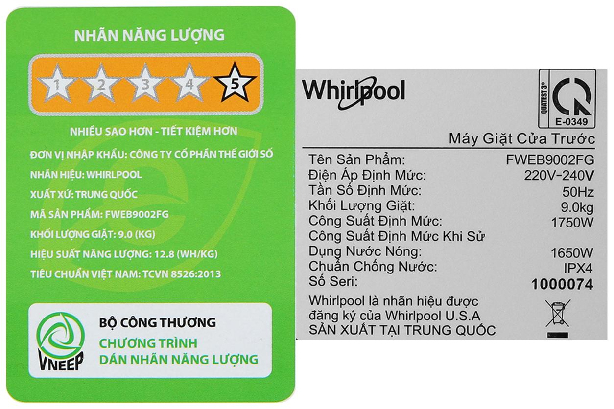 Lồng giặt thép không gỉ tăng độ bền và dễ vệ sinh.