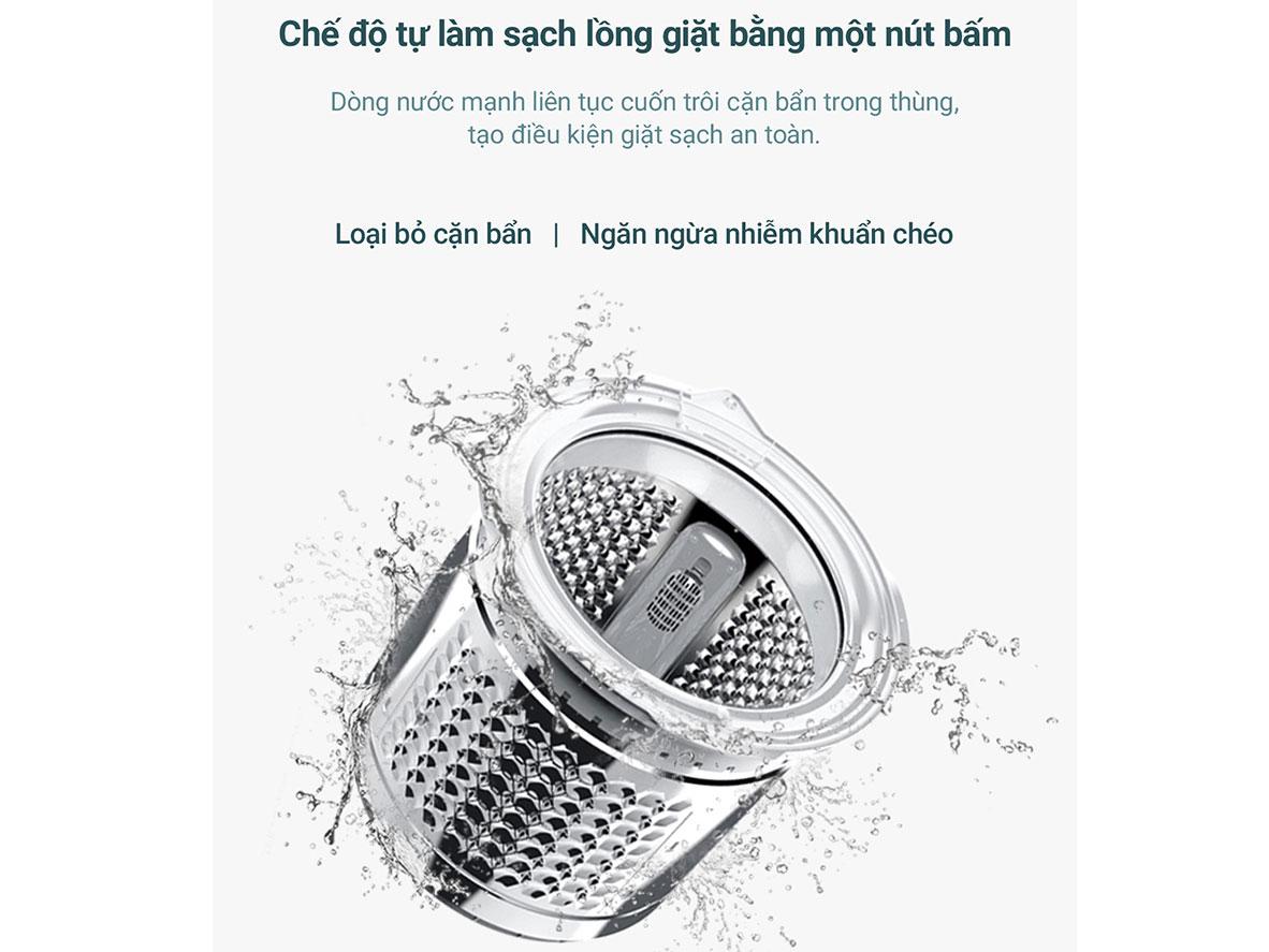 Công suất giặt thường 220W phù hợp nhu cầu giặt hằng ngày.