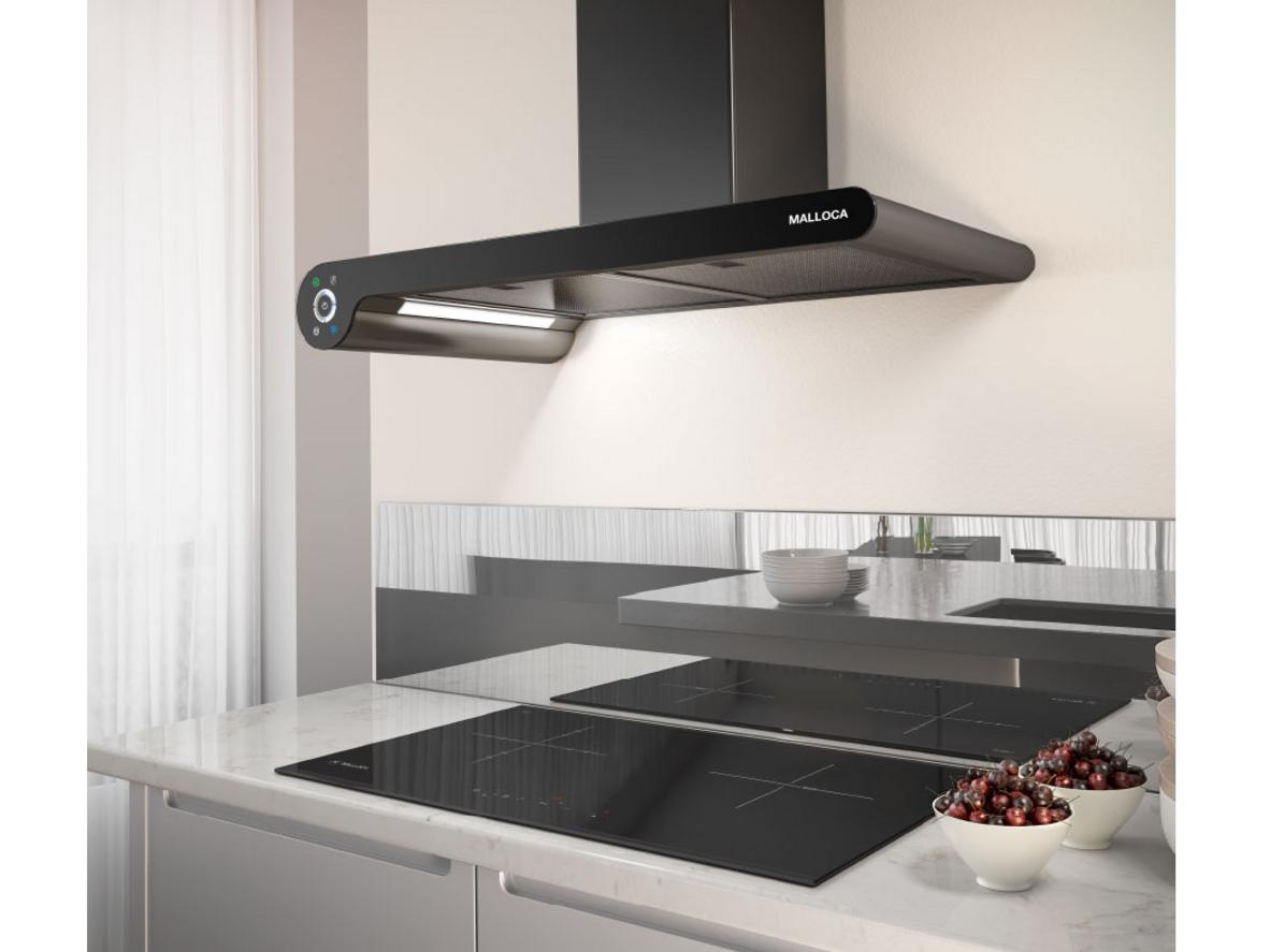 Công suất hút 800 m3/giờ giúp Malloca Circle F-188 xử lý mùi nhanh trong bếp gia đình.