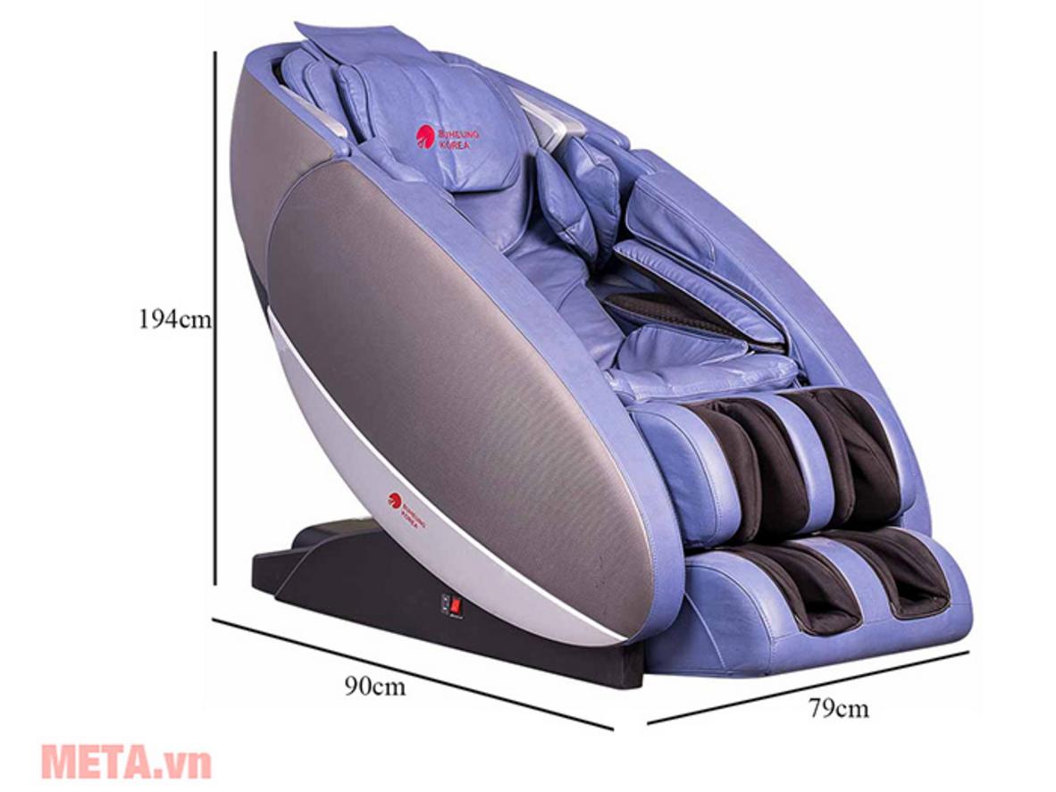 Công nghệ massage 4D và đường ray 125cm trên MK-7700