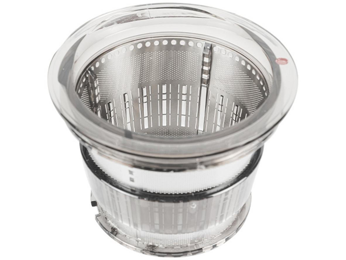 Inox 304 và động cơ DC 240W giúp ép kiệt, bền bỉ hơn.