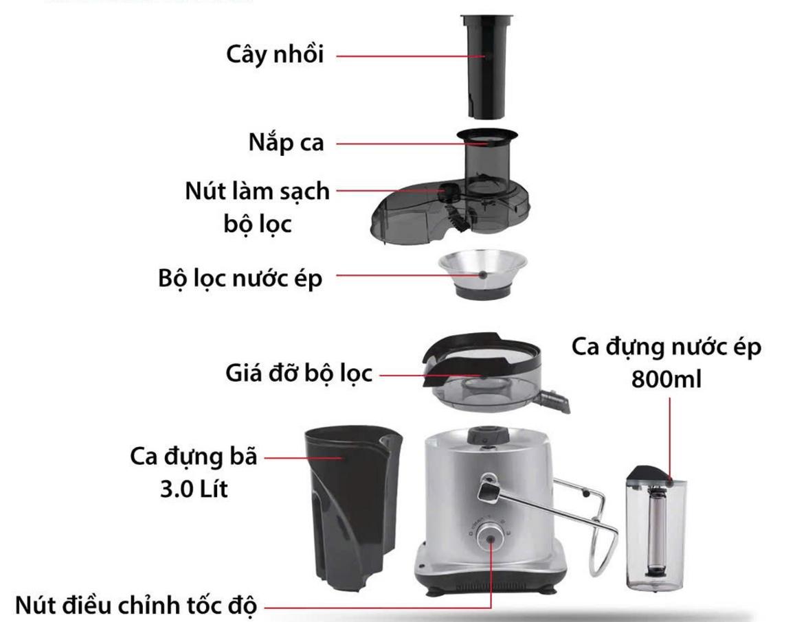Tổng quan Máy ép trái cây Ladomax HA-967