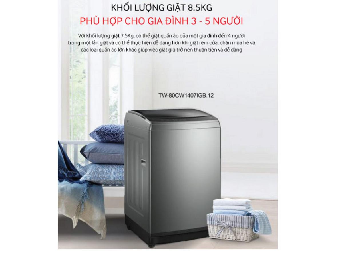 Coex 8.5kg mang lại trải nghiệm giặt giũ gọn gàng, dễ thao tác cho gia đình Việt.