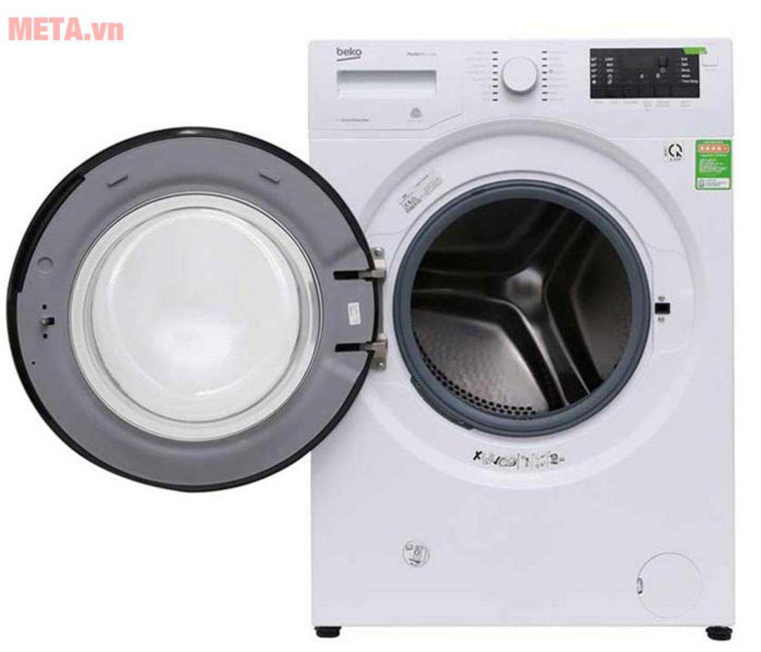 Máy giặt cửa trước Beko 8kg phù hợp gia đình 3–5 người, giặt êm và tiết kiệm điện.