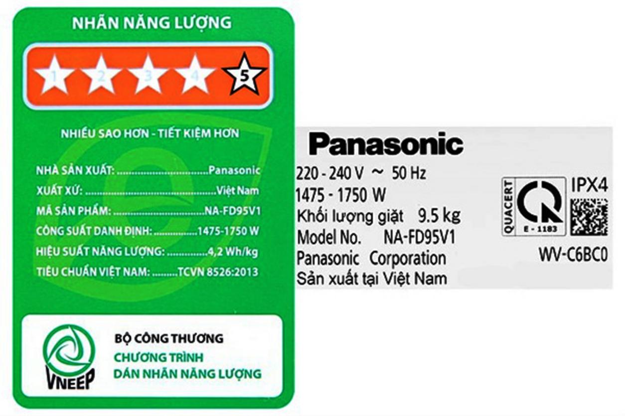 Tổng quan các công nghệ nổi bật trên máy giặt Panasonic NA-FD95V1BRV.