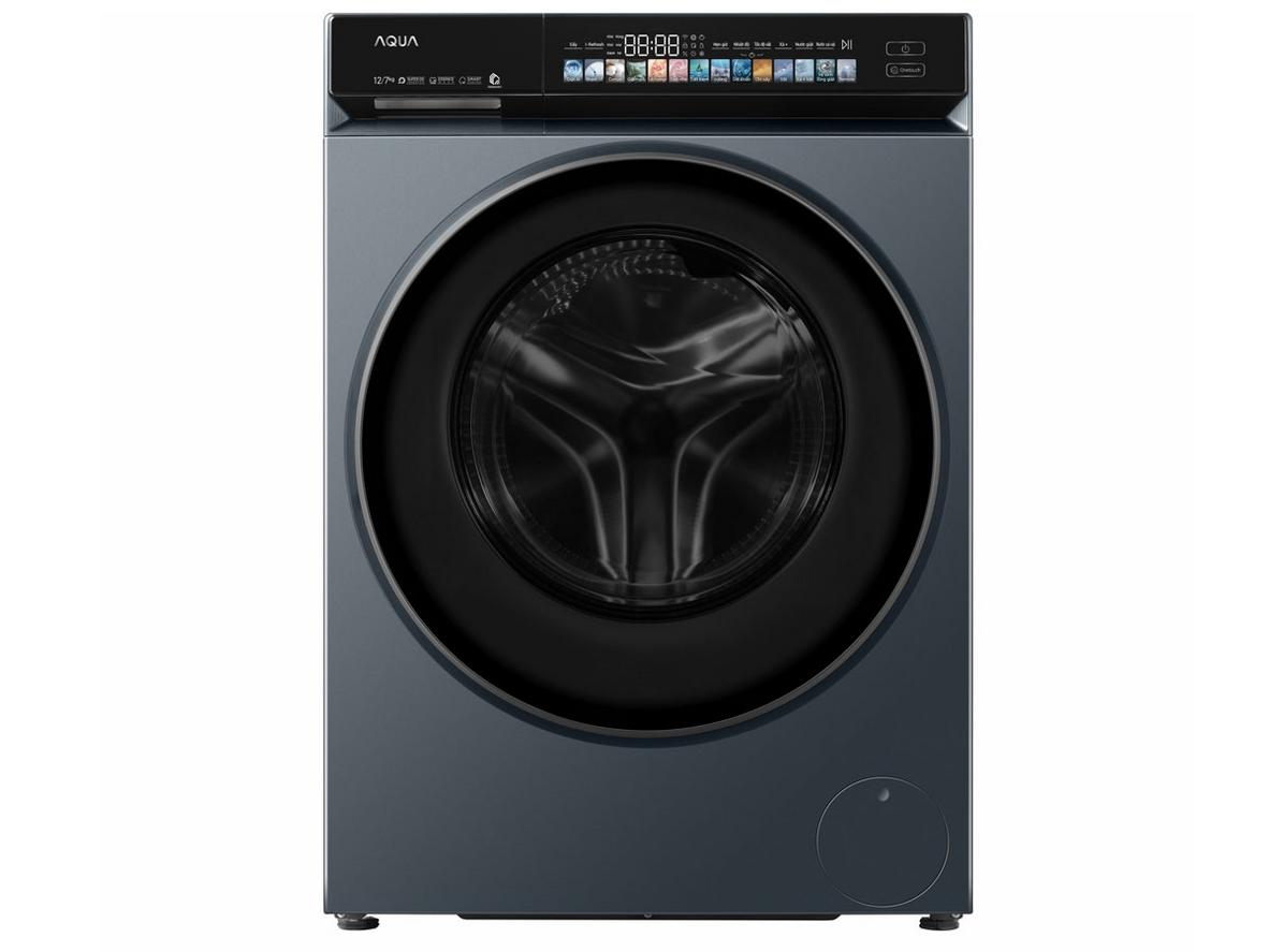 Máy giặt sấy Aqua AWD12-BD4377U1L(GN) dung lượng lớn, phù hợp gia đình đông người.
